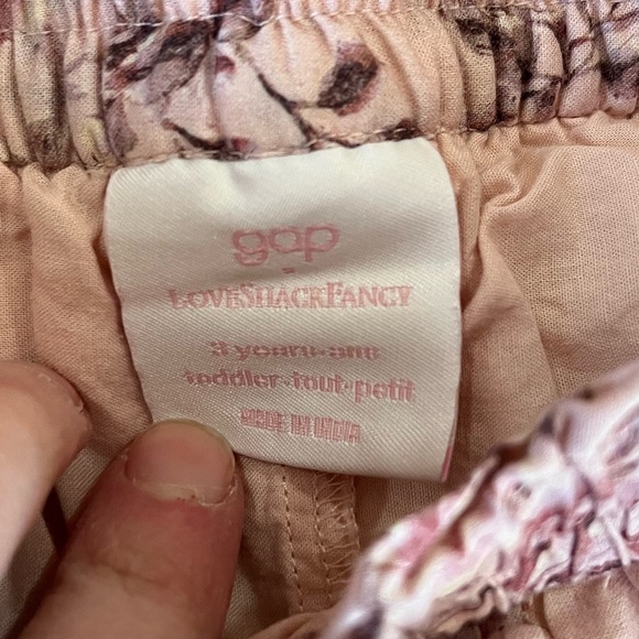 GAP X LoveShackFancy Toddler Pink Floral Ruffle Mini Skort Skirt Sz. 3T - Picture 3 of 3